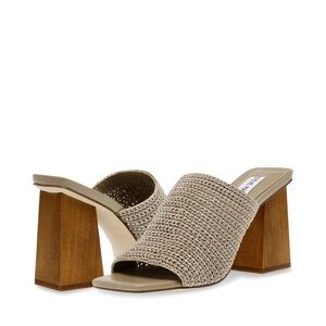 Steve Madden Realize Heeled Mule in Taupe